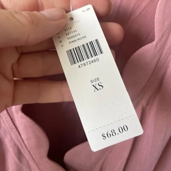 Eri + Ali Scallop Wrap Top (dusty rose/pink) (NEW XS) - Picture 4 of 4